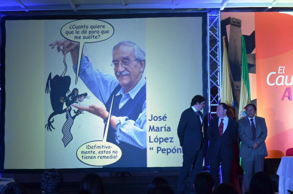 José María López Prieto, ‘Pepón’, oriundo de Popayán, uno de los mejores caricaturistas de Colombia, que a través de este especial género ha hecho importante crítica del acontecer nacional. Es, además, un maestro de la ilustración.