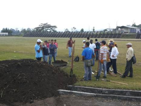 Polideportivo El Uvo, reconstruido por personas desmovilizadas en proceso de reintegración y comunidad del sector