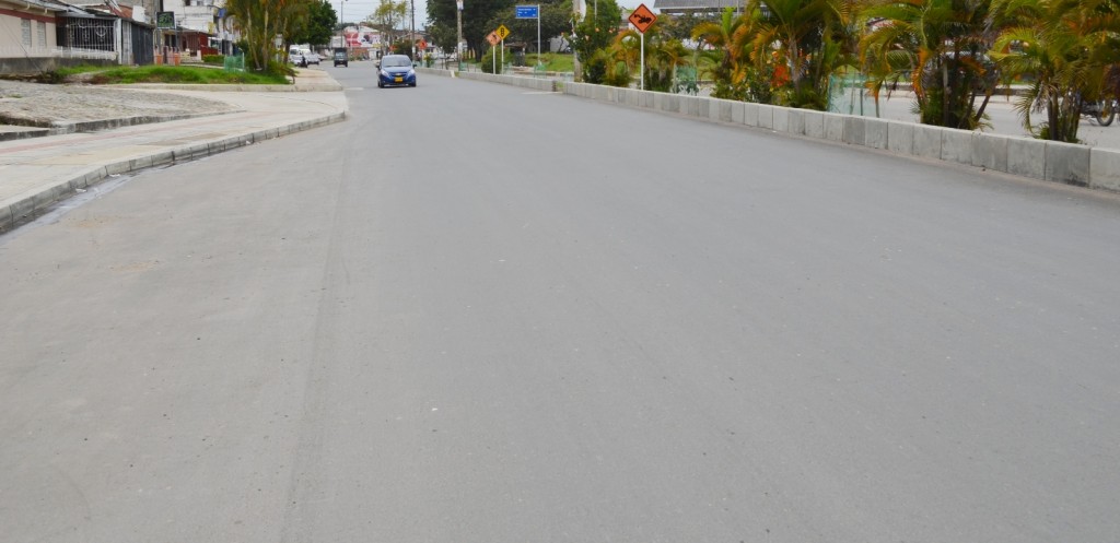 Vista de la calzada del tramo correspondiente a la carrera 6 entre calles 20N y 25N, que alcanzó a terminar Vías Popayán.