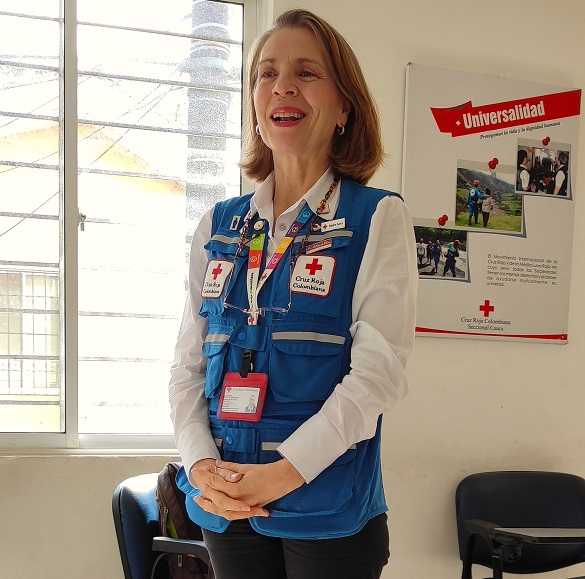 Alejandra Velasco Simmonds, presidenta ejecutiva de la Cruz Roja colombiana Seccional Cauca
